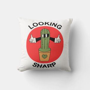 Cojín Decorativo Cactus con juego de palabras Mirando bien