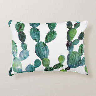 Cojín Decorativo Cactus Craze: Tendencia de las acuarelas tropicale