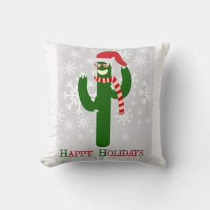 Cojín Decorativo Cactus de navidad divertido