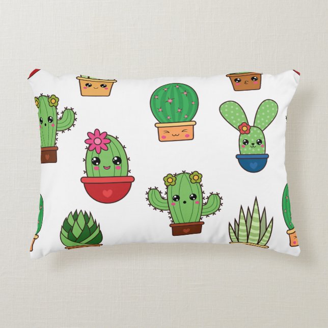 Cojín Decorativo Cactus Krazy 12x16 Accent Pillow (Anverso)