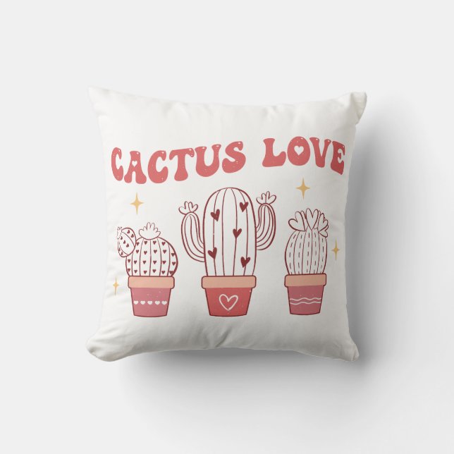 Cojín Decorativo Cactus Love (Anverso)
