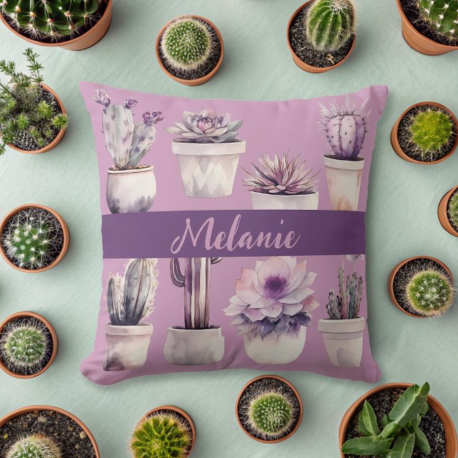 Cojín Decorativo cactus machacados de acuarela (Subido por el creador)