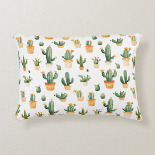Cojín Decorativo Cactus pulido en blanco