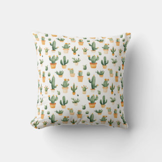 Cojín Decorativo Cactus pulido en blanco