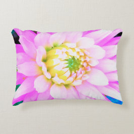 Cojín Decorativo Cactus rosados, blancos y amarillos Dahlia Macro