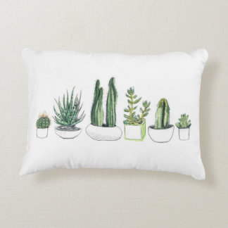 Cojín Decorativo Cactus y Succulents de Acuarela