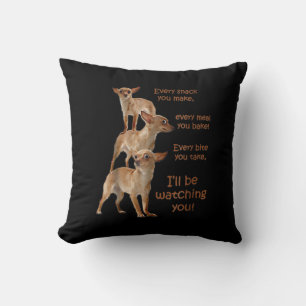 Cojín Decorativo Cada Cometa Que Tomas, Perro Hambriento, Chihuahua