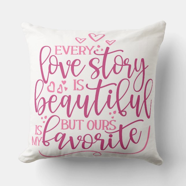 Cojín Decorativo Cada historia de amor (Anverso)