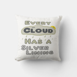 Cojín Decorativo Cada Nube Tiene Lino Plateado