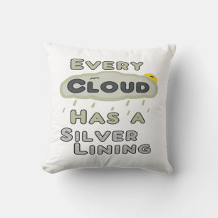 Cojín Decorativo Cada Nube Tiene Lino Plateado