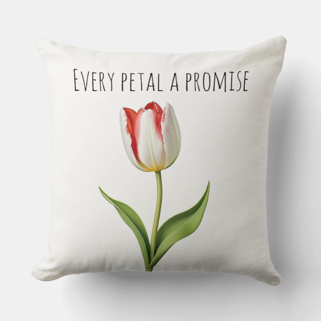 Cojín Decorativo Cada pétalo promete (Anverso)