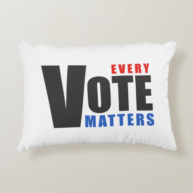 Cojín Decorativo Cada voto importa - tu voto es tu poder (Anverso)