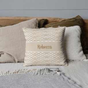 Cojín Decorativo Cadena de arena beige ondulada personalizada coste