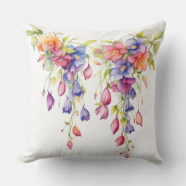 COJÍN DECORATIVO CADENA DE FLORES COLORIDOS DE AGUA DE BONITO