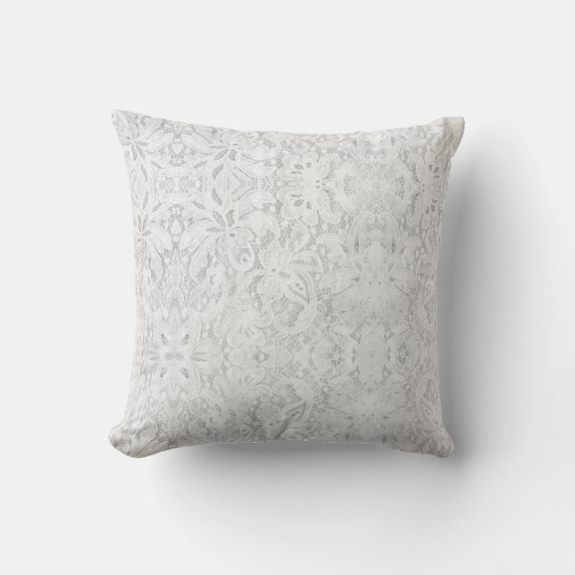 Cojín Decorativo Caer en un encaje blanco (Anverso)
