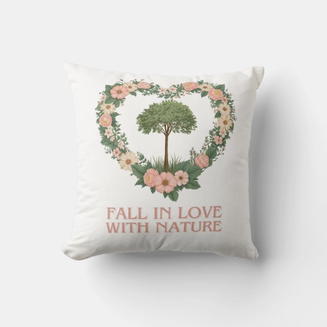 Cojín Decorativo Caer enamorada de la naturaleza (Anverso)