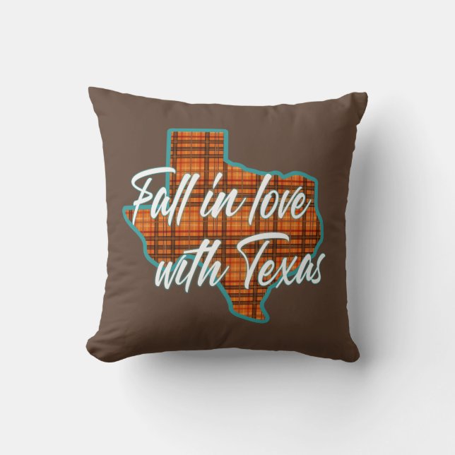 Cojín Decorativo Caer Enamorada De Texas (Anverso)