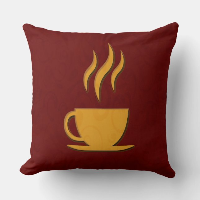 Cojín Decorativo Café con Estilo (Anverso)