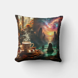 Cojín Decorativo Café cósmico