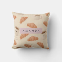Café croissant Cute Pastel personalizado