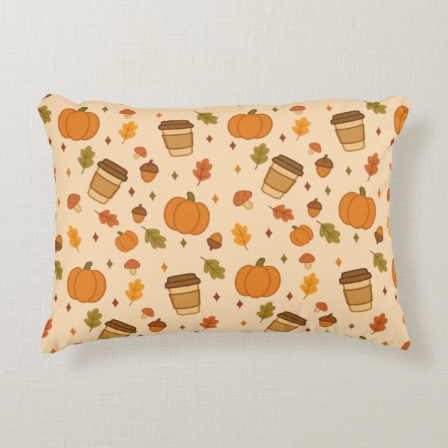 Cojín Decorativo Café de Otoño (Anverso)