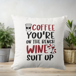 Cojín Decorativo Café Estás en el Banco Vino Ponte la Equipación Di