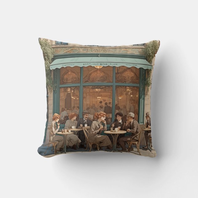 Cojín Decorativo Café Francés (Anverso)