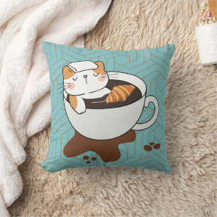 Cojín Decorativo Café Gato Spa