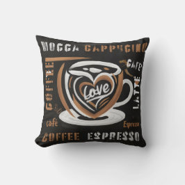 Cojín Decorativo Café Mocca Cappucino Esspreso Cafe'Latte