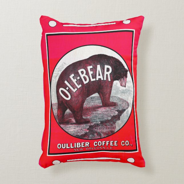 Cojín Decorativo Café O-Le-Bear (Frente (Vertical))