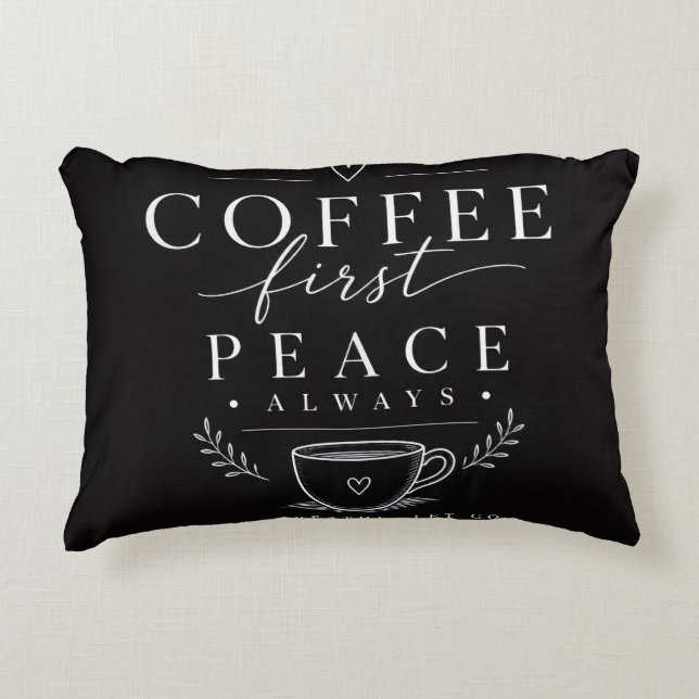 Cojín Decorativo Café primera paz (Anverso)