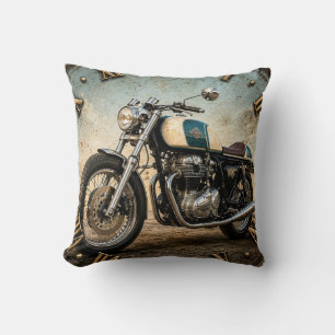 Cojín Decorativo Cafe Racer Motorcycle Classic Retro Bike Decor