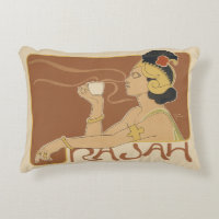 Café Rajah Art Nouveau vintage, dama con café
