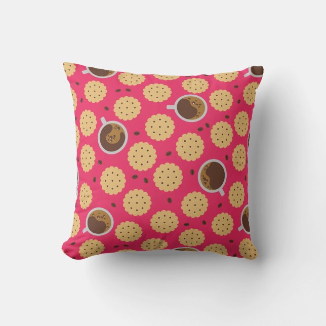 Cojín Decorativo Café y cookies (Anverso)