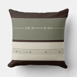 Cojín Decorativo Café y oliva