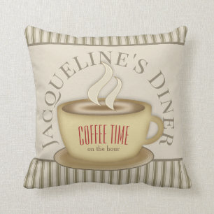 Cojín Decorativo Cafetería personalizada Coffee Cup Diner