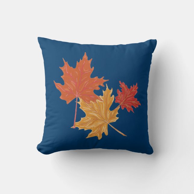 Cojín Decorativo Caída Azul Oscuro Sale Pillow (Anverso)