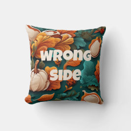 Cojín Decorativo Caída de Greenish decorativa en el lado equivocado