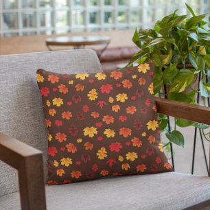 Cojín Decorativo Caída de las hojas de terracota