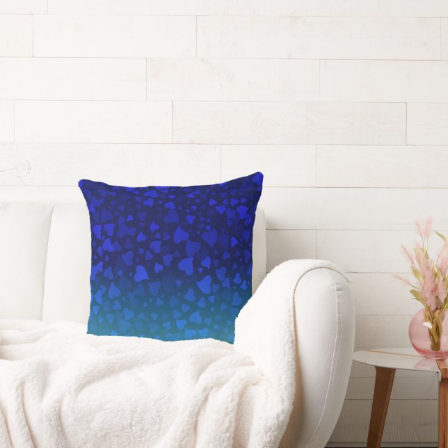 Cojín Decorativo Caída del Corazón Azul (Sofá)