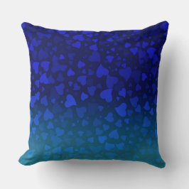 Cojín Decorativo Caída del Corazón Azul