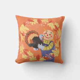 Cojín Decorativo Caída del espantapájaros del otoño y Turquía