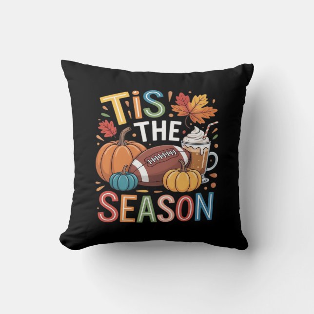 Cojín Decorativo Caída Fútbol Otoño Café Lover (Anverso)
