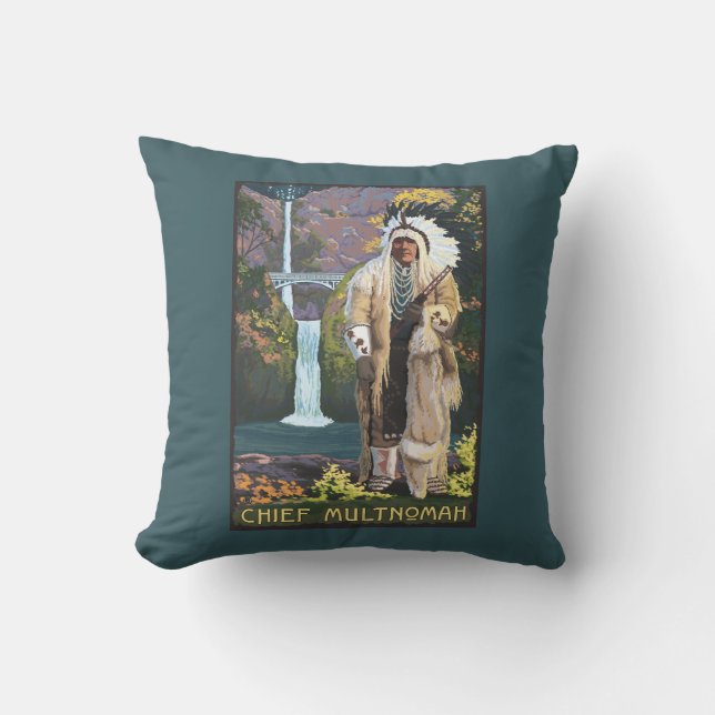 Cojín Decorativo Caídas de Multnomah, OregonChief Multnomah (Anverso)