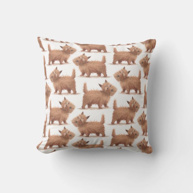 Cojín Decorativo Cairn Terrier - Perro escocés (Anverso)