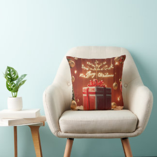Cojín Decorativo Caja de regalo de Navidad cinematográfica
