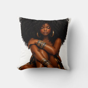 Cojín Decorativo Cajín Decorativo Elegante Mujer Afro