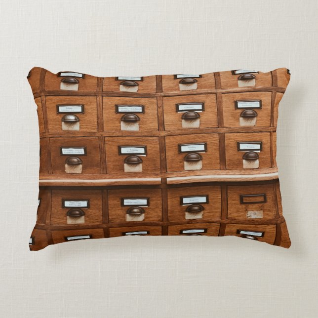 Cojín Decorativo Cajón de madera marrón (Anverso)