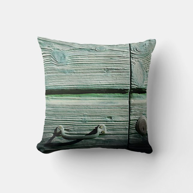 Cojín Decorativo Cajón de madera marrón (Anverso)