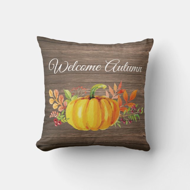 Cojín Decorativo Calabaza acuática rusa de otoño (Anverso)